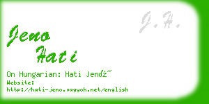 jeno hati business card